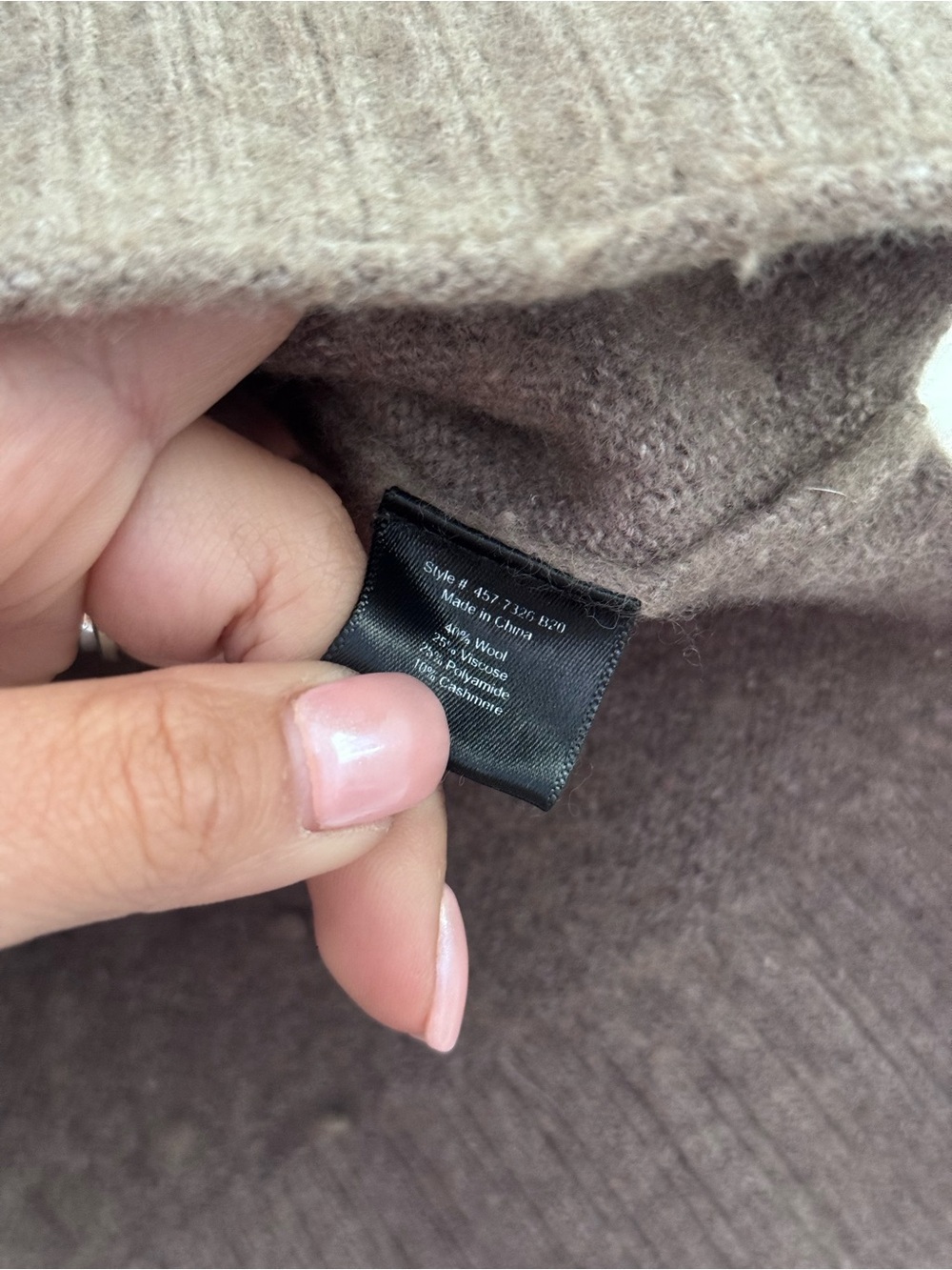 Jenni Kayne Everyday Sweater in taupe size Medium - Picture 3 of 4